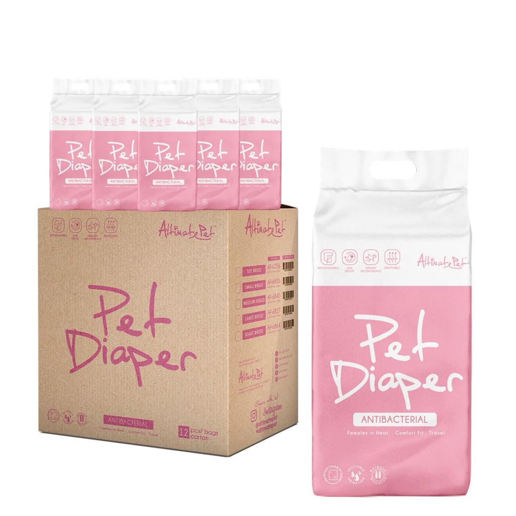 [CTN OF 12] Altimate Pet Diaper - Medium Breed (13pcs) | 44cm-72cm