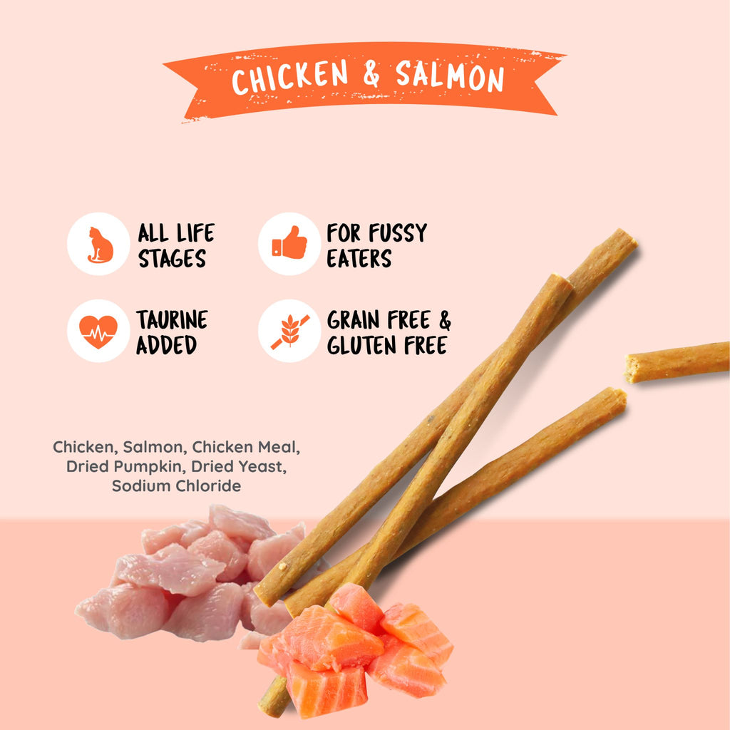 Kit Cat Chicken & Salmon Grain Free Cat Stick (3 Sticks)