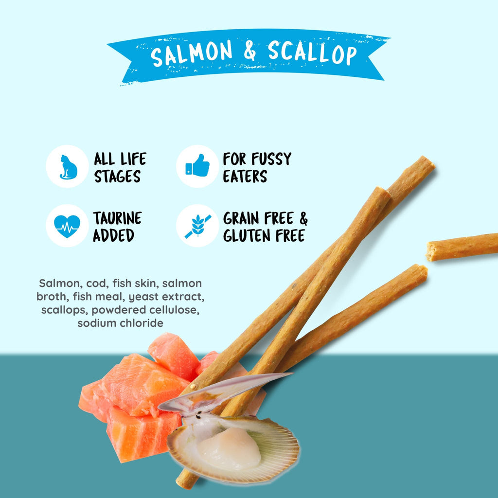 [CTN of 30] Kit Cat Salmon & Scallop Grain Free Cat Stick (3 Sticks/pkt)
