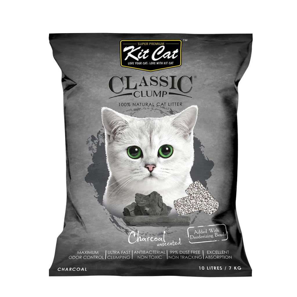 Kit Cat Classic Clump Cat Litter - Charcoal (10L/7kg)