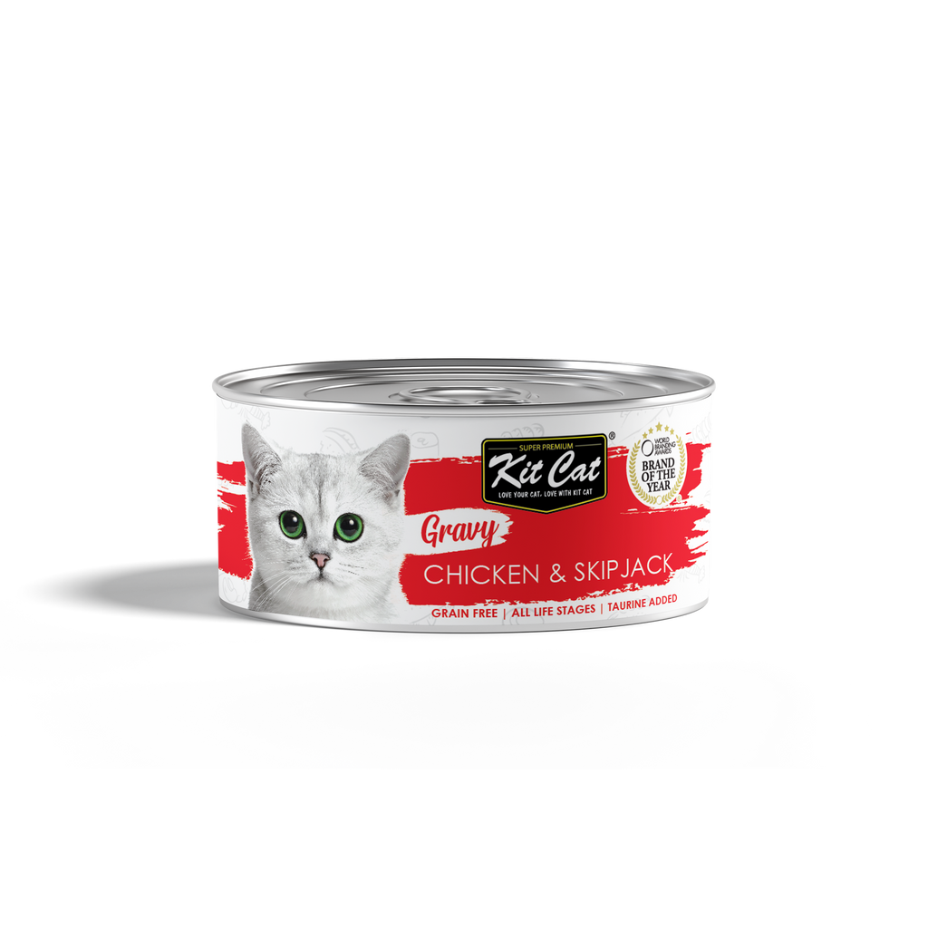 Kit Cat Gravy Cat Canned Food - Chicken & Skipjack (70g)