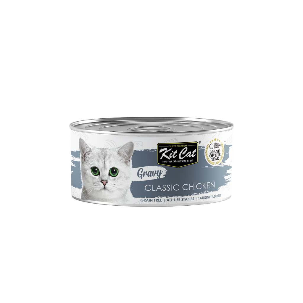 [CTN OF 24] Kit Cat Gravy Cat Canned Food - Classic Chicken (70g)