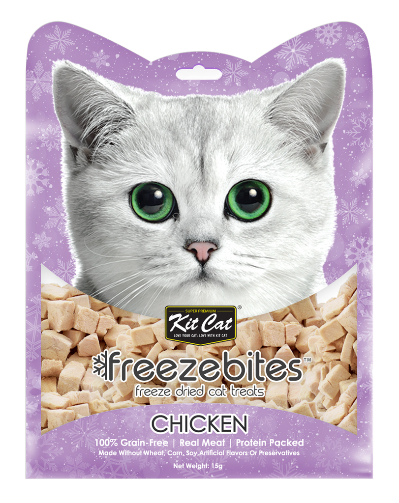 [CTN OF 24] Kit Cat Freeze Bites Cat Treat - Chicken (15g)