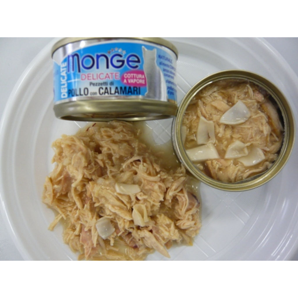 Monge Cat Canned Food - Delicate Chicken & Squid (80g)
