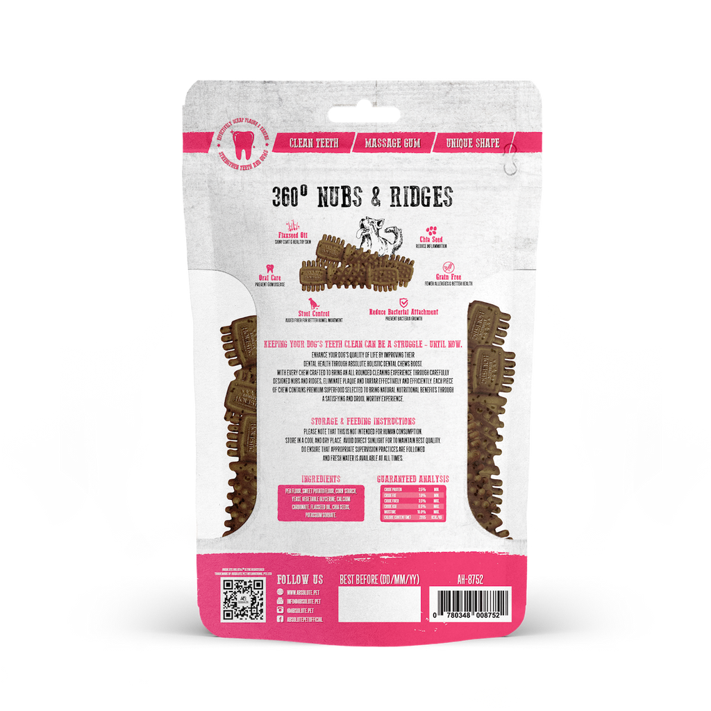 Absolute Holistic Value Pack BOOST Dental Chews for Dogs - Chia Seed (160g)