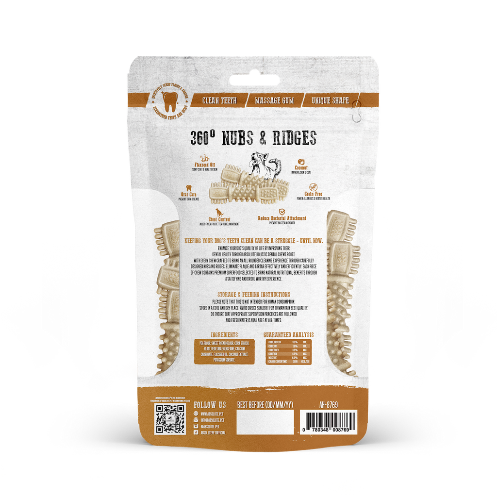 Absolute Holistic Value Pack BOOST Dental Chews for Dogs - Coconut  (160g)