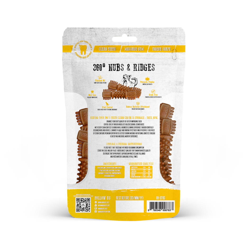 Absolute Holistic Value Pack BOOST Dental Chews for Dogs - Pumpkin  (160g)