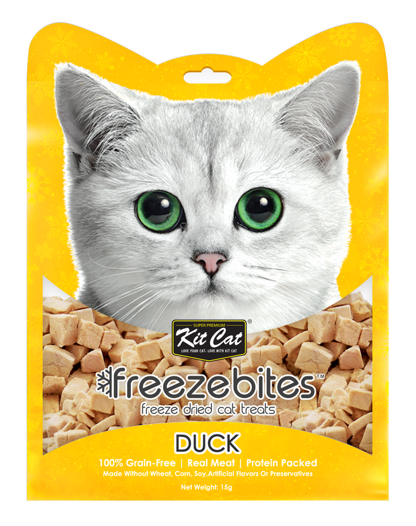 [CTN OF 24] Kit Cat Freeze Bites Cat Treat - Duck (15g)