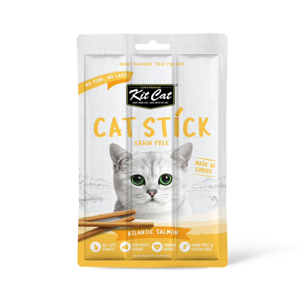 [CTN of 30] Kit Cat Atlantic Salmon Grain Free Cat Stick (3 Sticks/pkt)