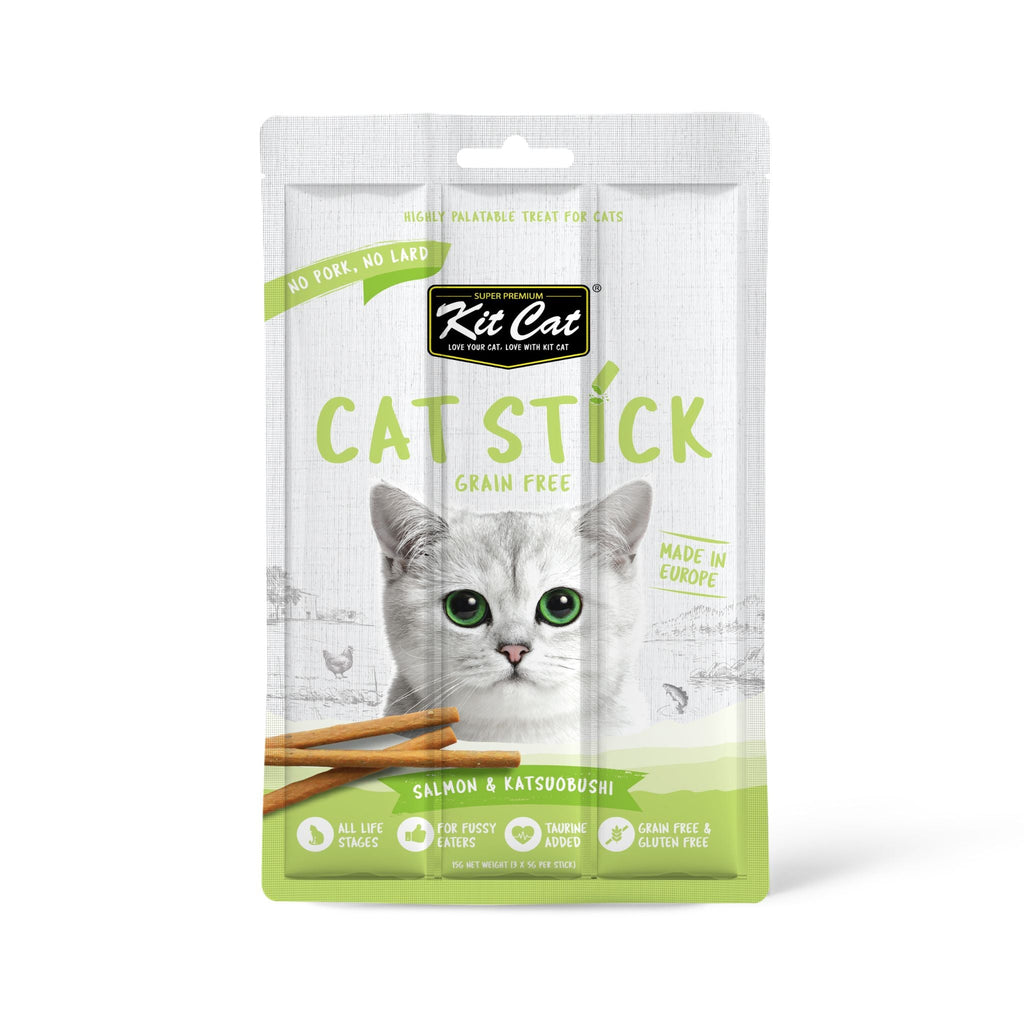 [CTN of 30] Kit Cat Salmon & Katsuobushi Grain Free Cat Stick (3 sticks/pkt)