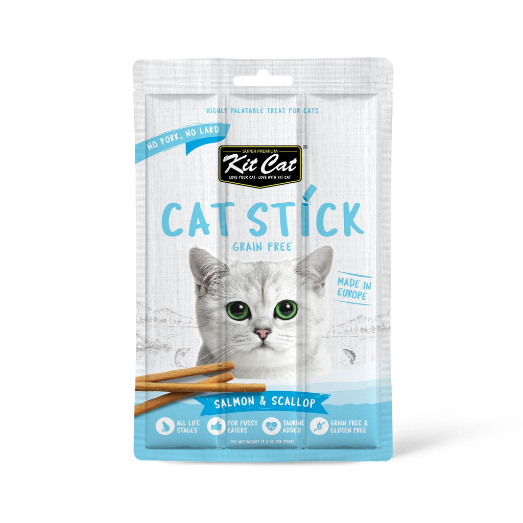 [CTN of 30] Kit Cat Salmon & Scallop Grain Free Cat Stick (3 Sticks/pkt)