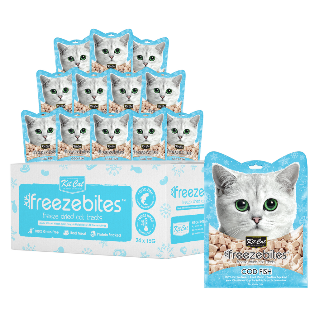 [CTN OF 24] Kit Cat Freeze Bites Cat Treat - Cod Fish (15g)