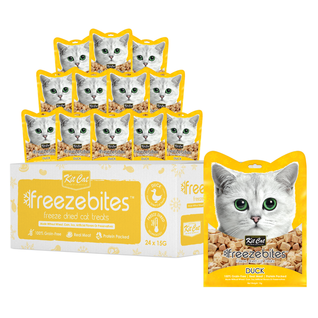 [CTN OF 24] Kit Cat Freeze Bites Cat Treat - Duck (15g)