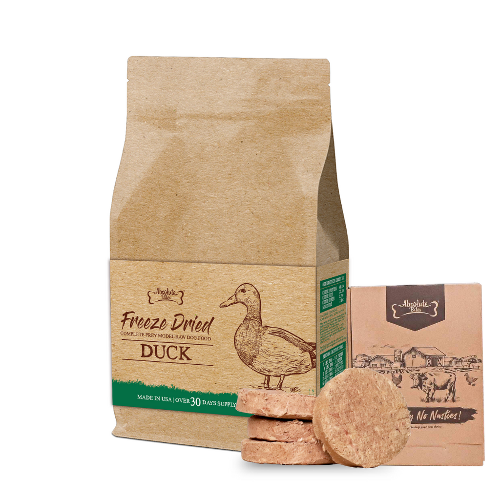 Absolute Bites Freeze Dried Raw Patty for Dogs - Duck | Prey Model Raw (PMR) (Sample)
