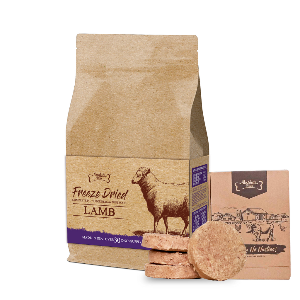 Absolute Bites Freeze Dried Raw Patty for Dogs - Lamb | Prey Model Raw (PMR) (Sample)
