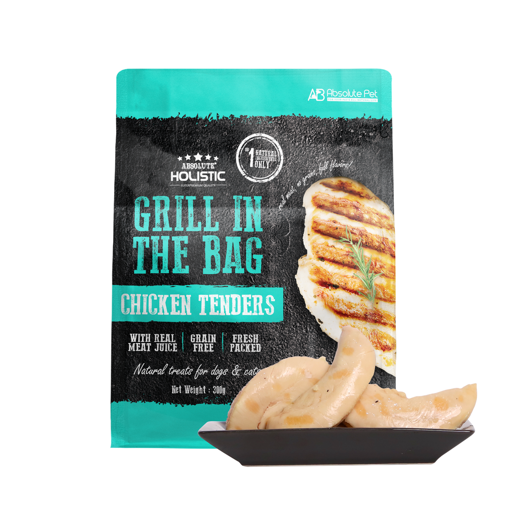 Absolute Holistic Grill In The Bag Natural Dog & Cat Treats - Chicken Tenders (300g)