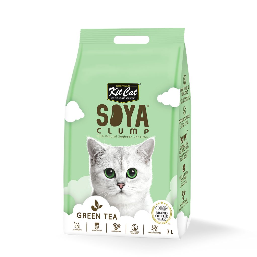 [CTN OF 6] Kit Cat Soya Clump Cat Litter - Green Tea (6x7L)