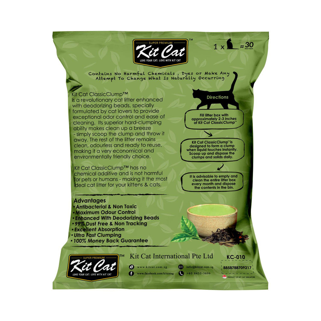 Kit Cat Classic Clump Cat Litter - Green Tea (10L/7kg)