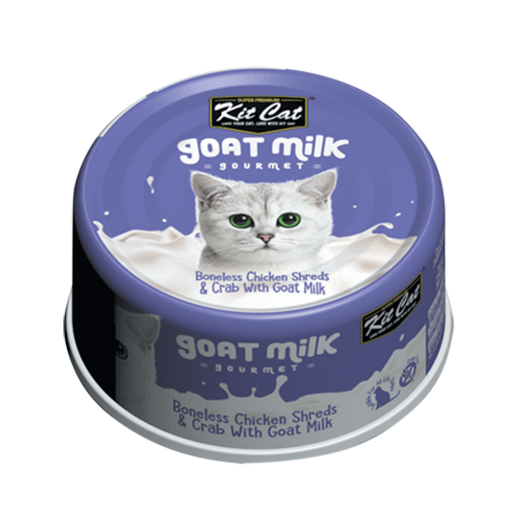 Kit Cat Goat Milk Gourmet Canned Cat Food - Chicken & Crab (70g)