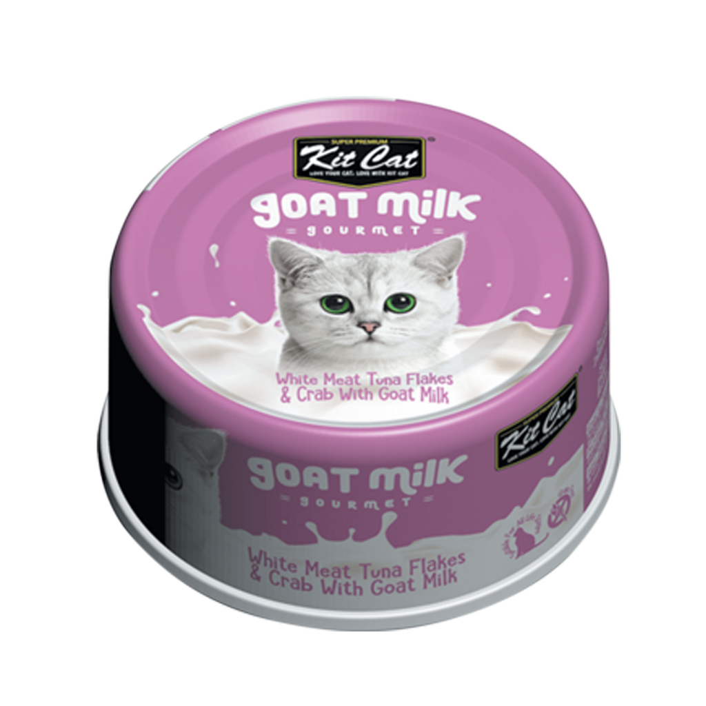 Kit Cat Goat Milk Gourmet Canned Cat Food - Tuna & Crab (70g)