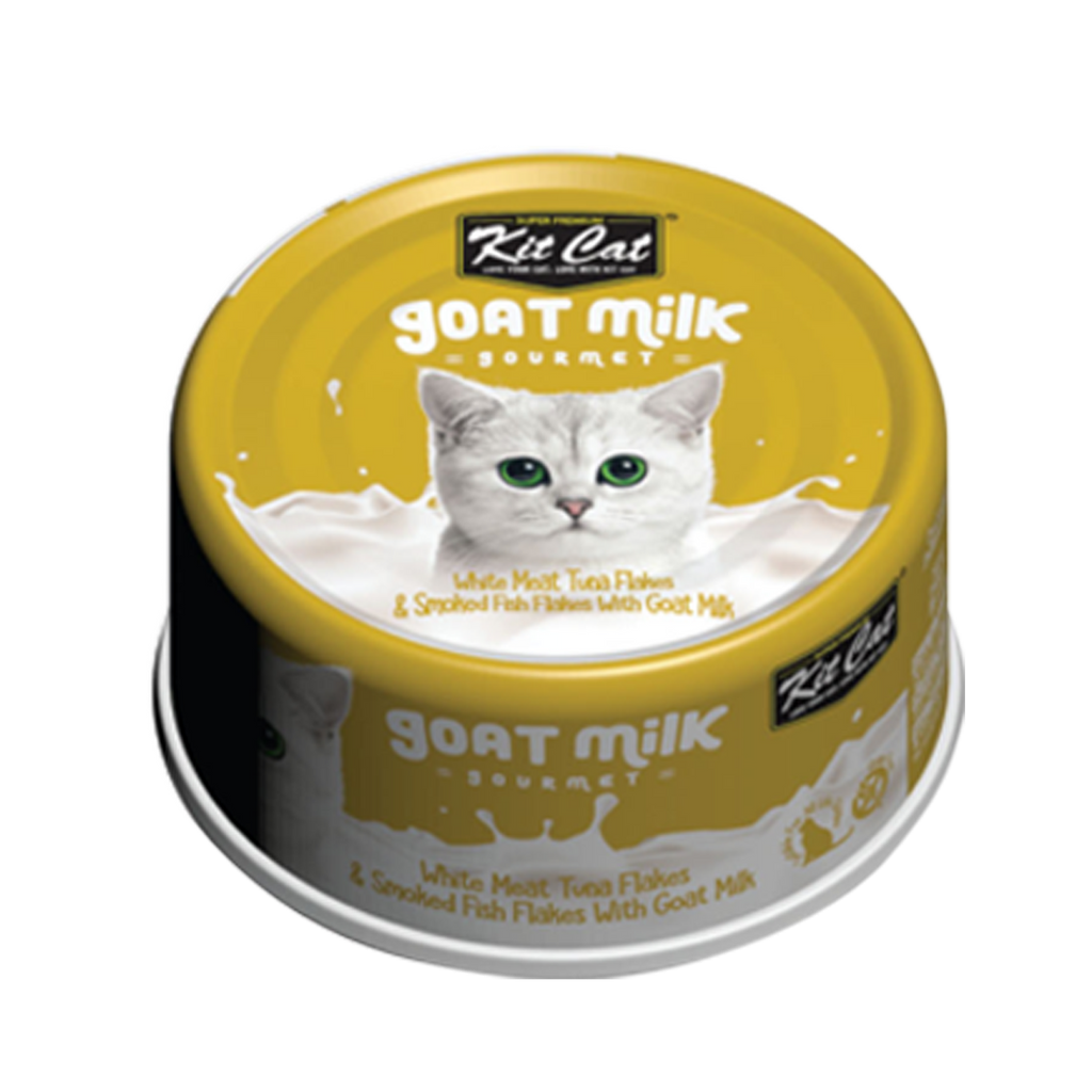 Kit Cat Goat Milk Gourmet Canned Cat Food - Tuna & Smoked Fish Flakes (70g)