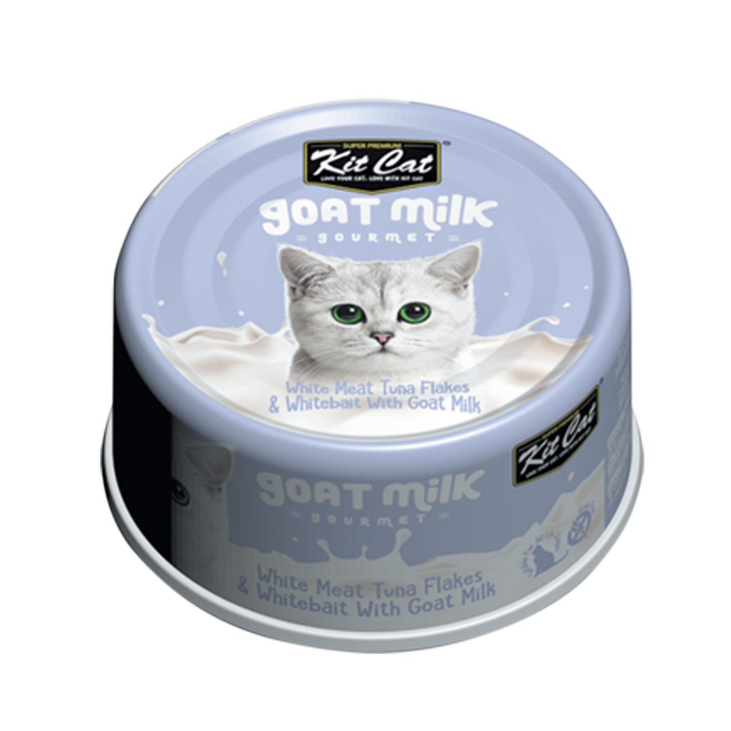 Kit Cat Goat Milk Gourmet Canned Cat Food - Tuna & Whitebait (70g)