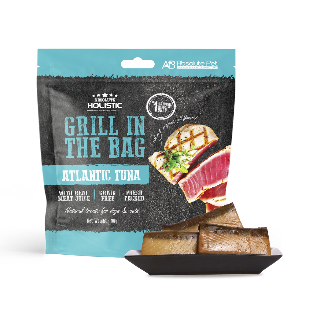 Absolute Holistic Grill In The Bag Natural Dog & Cat Treats - Atlantic Tuna (100g)