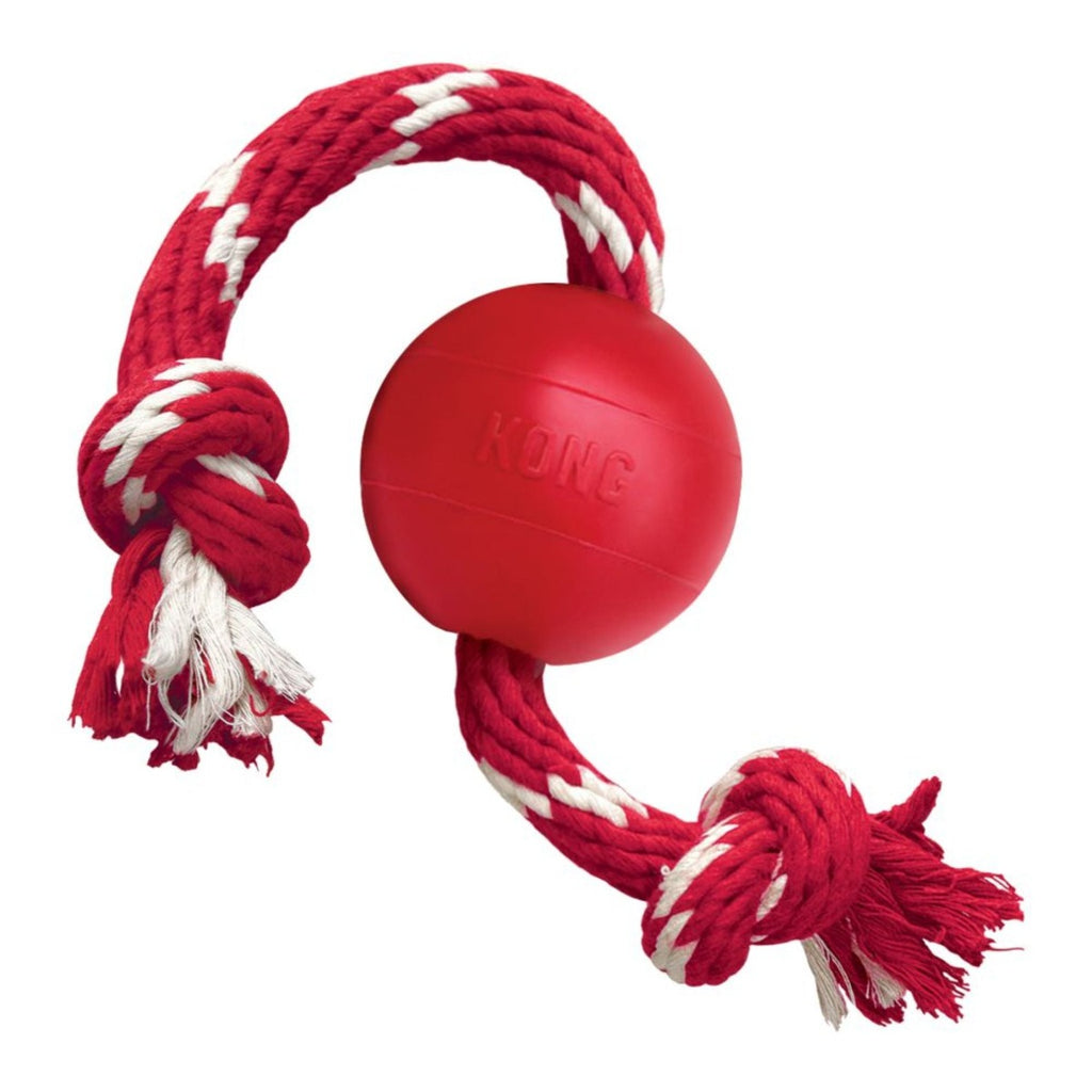 KONG Dog Toy - Ball with Rope (1 Size)