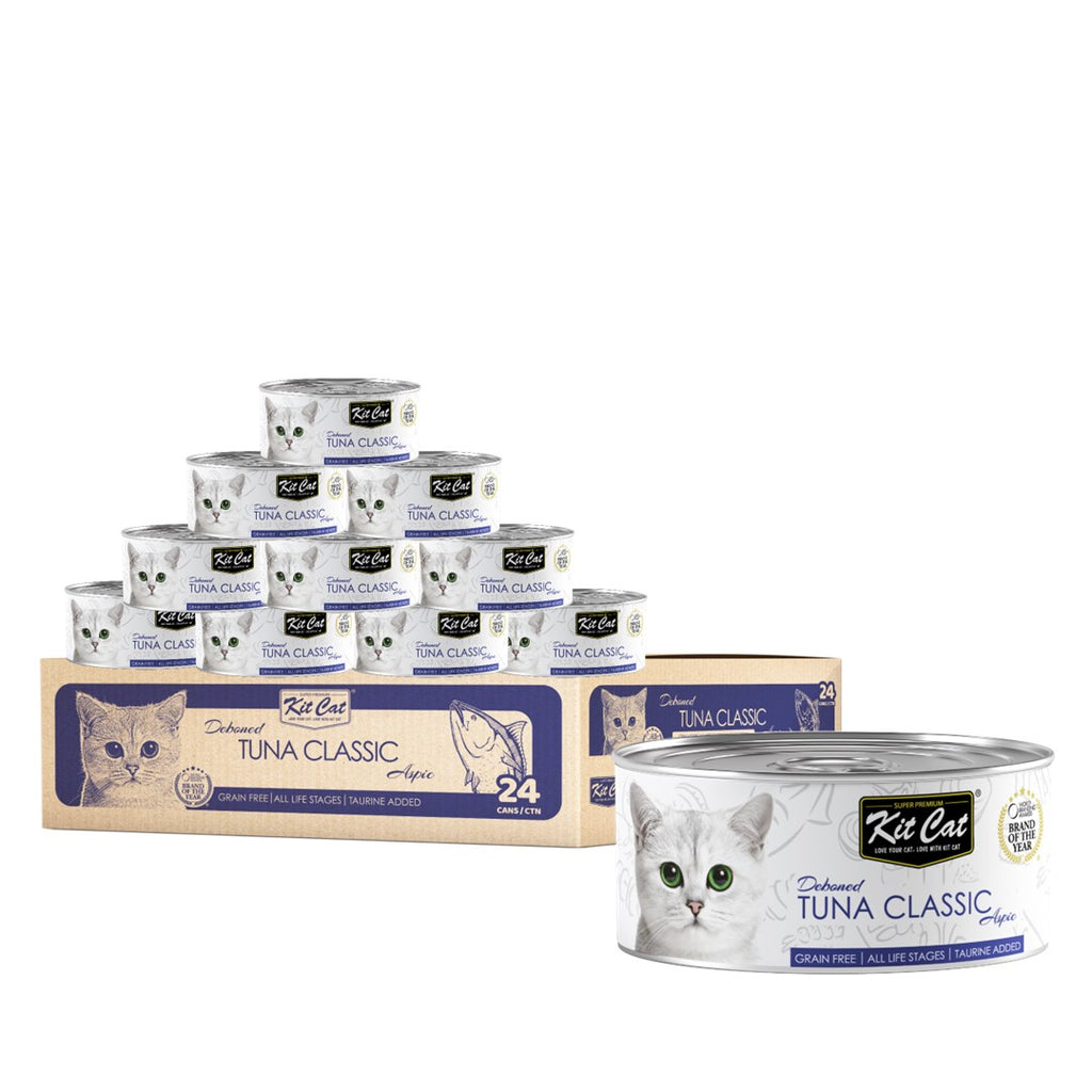 [CTN OF 24] Kit Cat Deboned Toppers Cat Canned Food - Tuna Classic (80g)