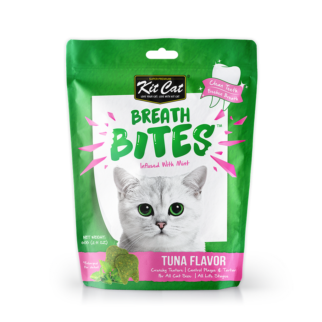 Kit Cat Breath Bites Dental Cat Treats - Tuna (60g)