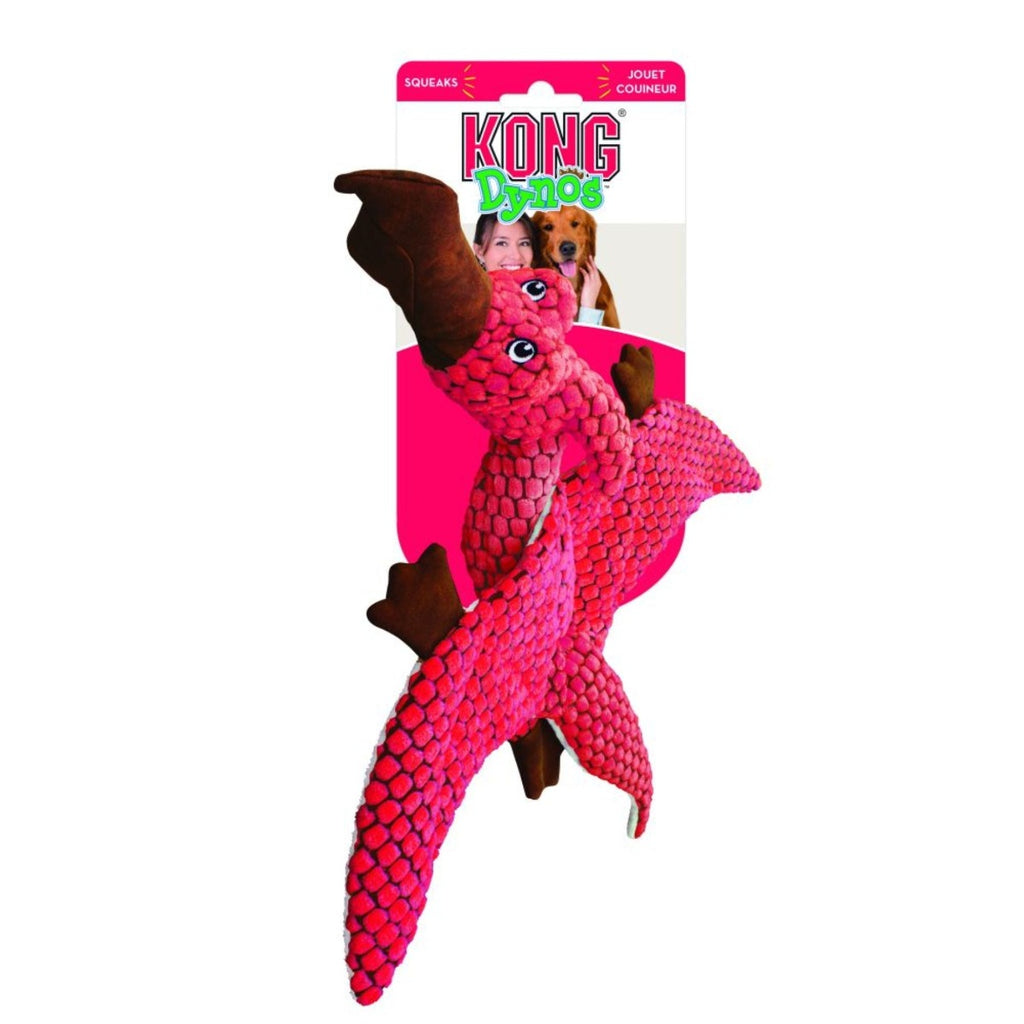 KONG Dog Toy - Dynos Pterodactyl Coral (2 Sizes)