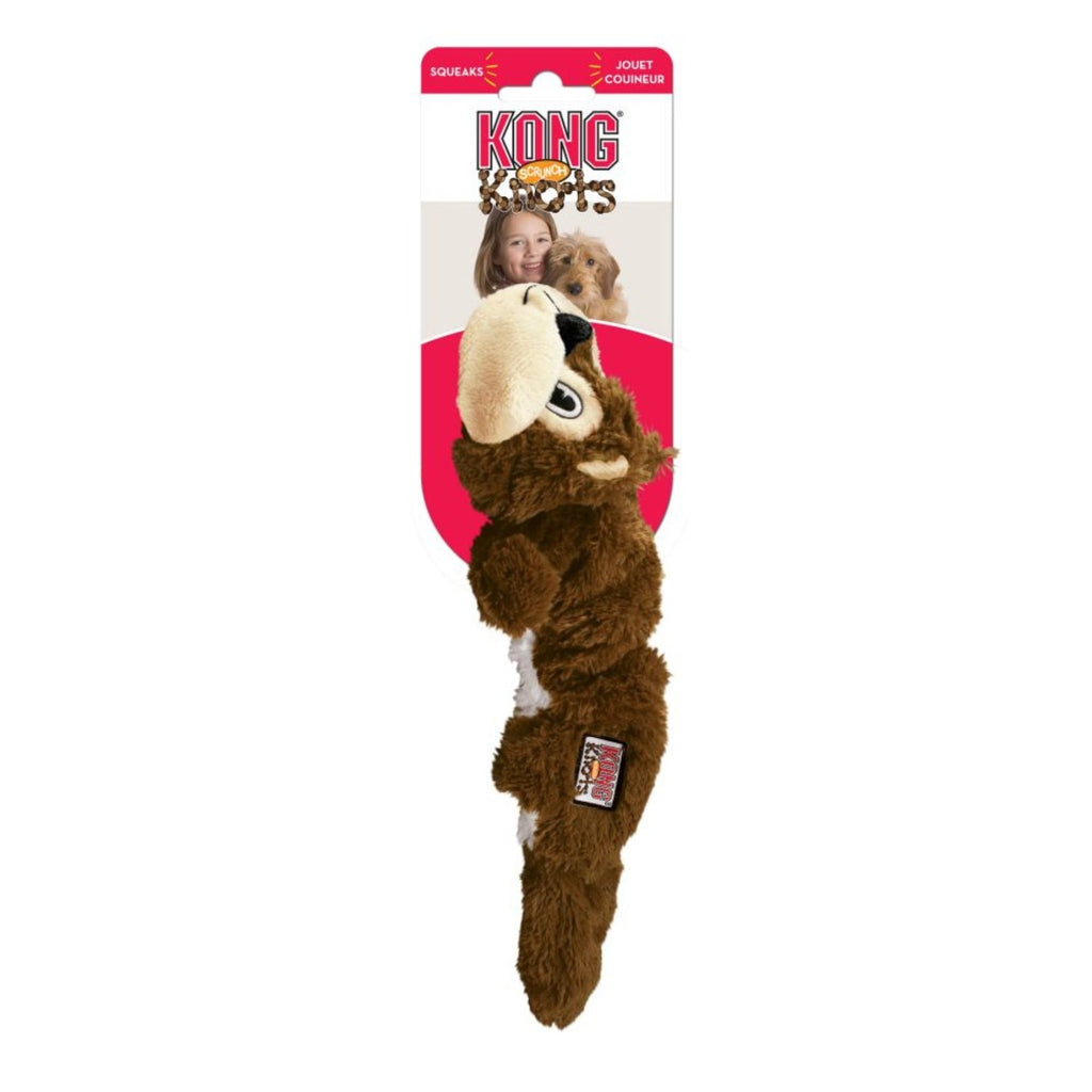 KONG Dog Toy - Scrunch Knots Squirrel (2 Sizes)