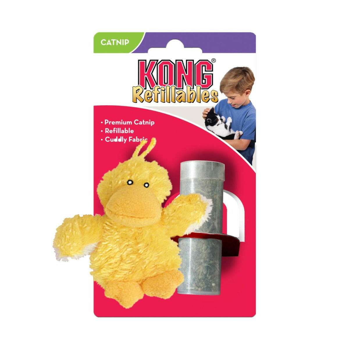 KONG Cat Toy - Refillables Duckie With Catnip (1 Size).