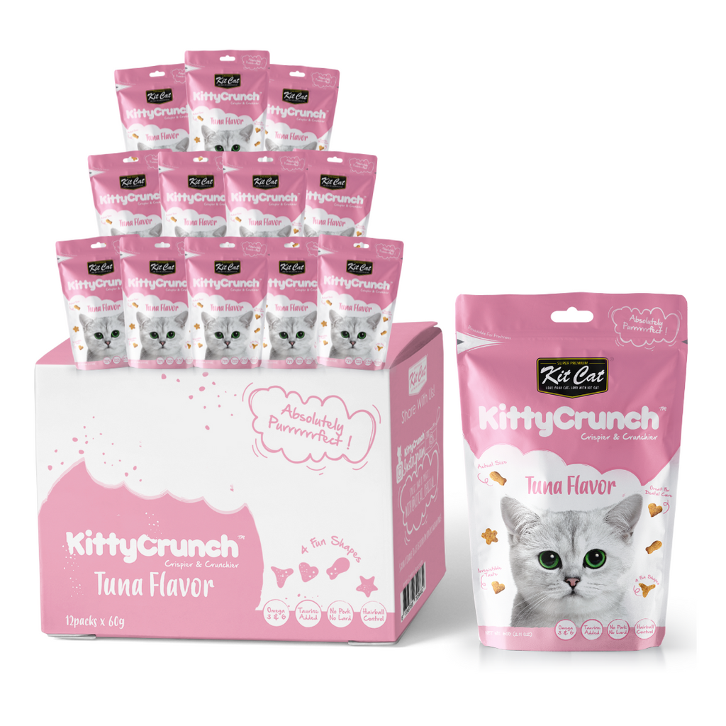 [CTN OF 12] Kit Cat Kitty Crunch Cat Treat - Tuna (12x60g)