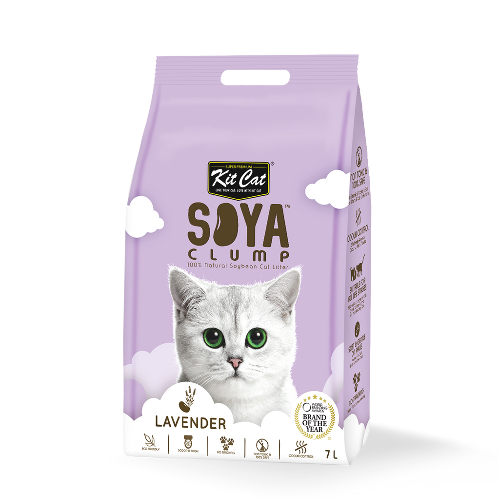 [CTN OF 6] Kit Cat Soya Clump Cat Litter - Lavender (6x7L)