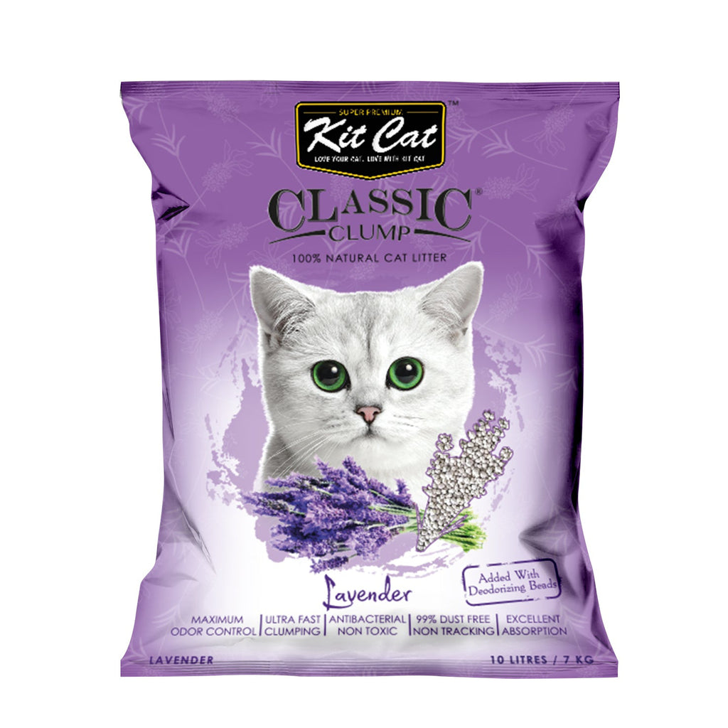 Kit Cat Classic Clump Cat Litter - Lavender (10L/7kg)