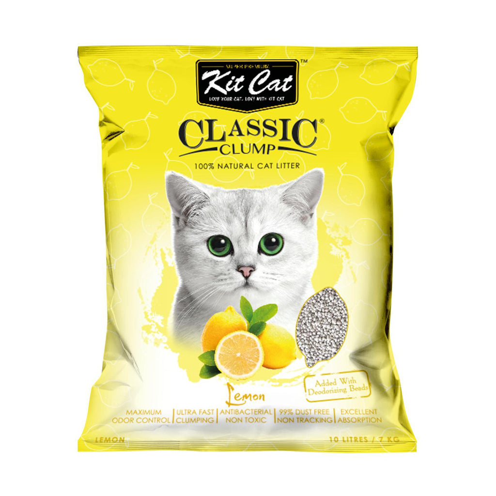 Kit Cat Classic Clump Cat Litter - Lemon (10L/7kg)