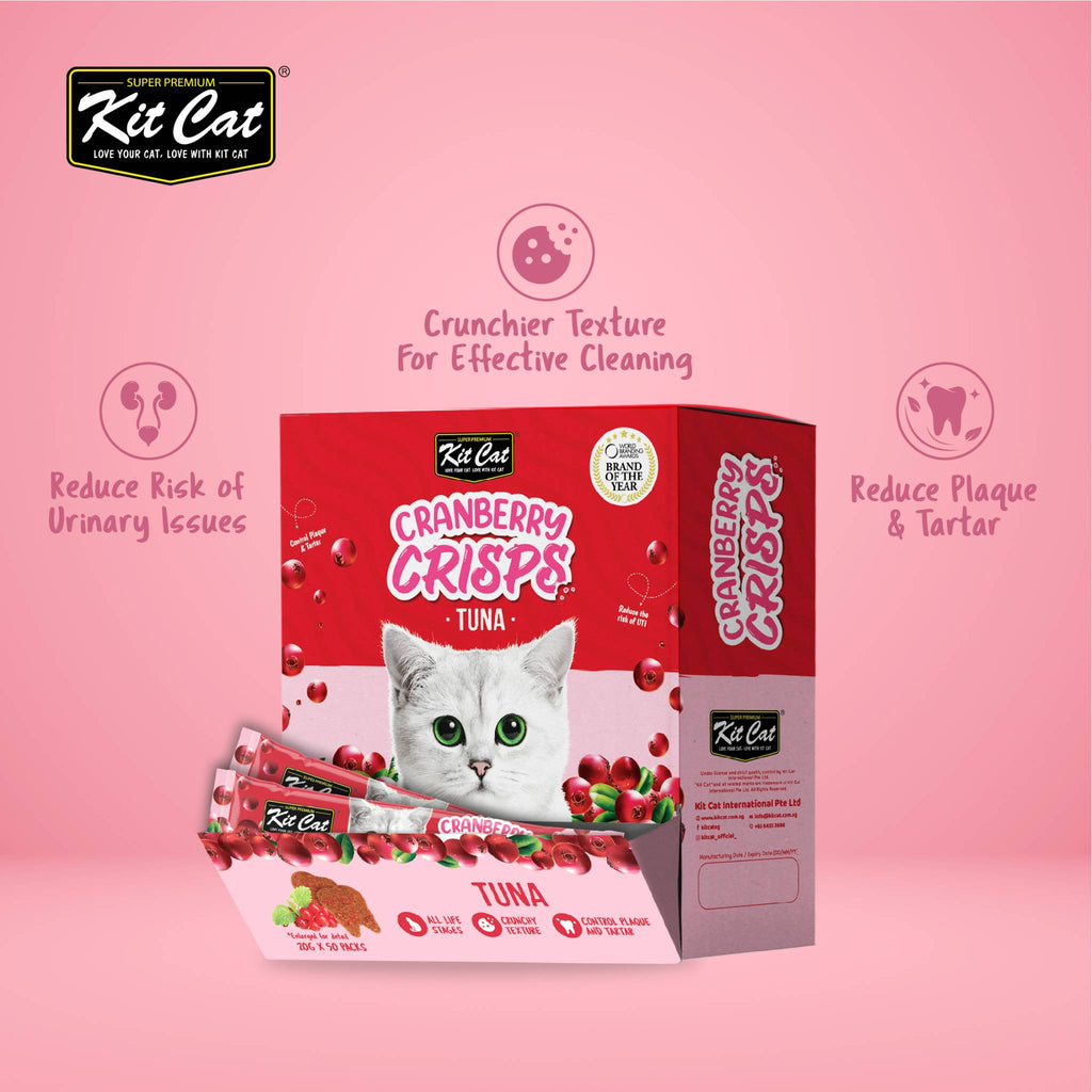 [CTN OF 50] Kit Cat Cranberry Crisps Cat Treats - Tuna (20g)