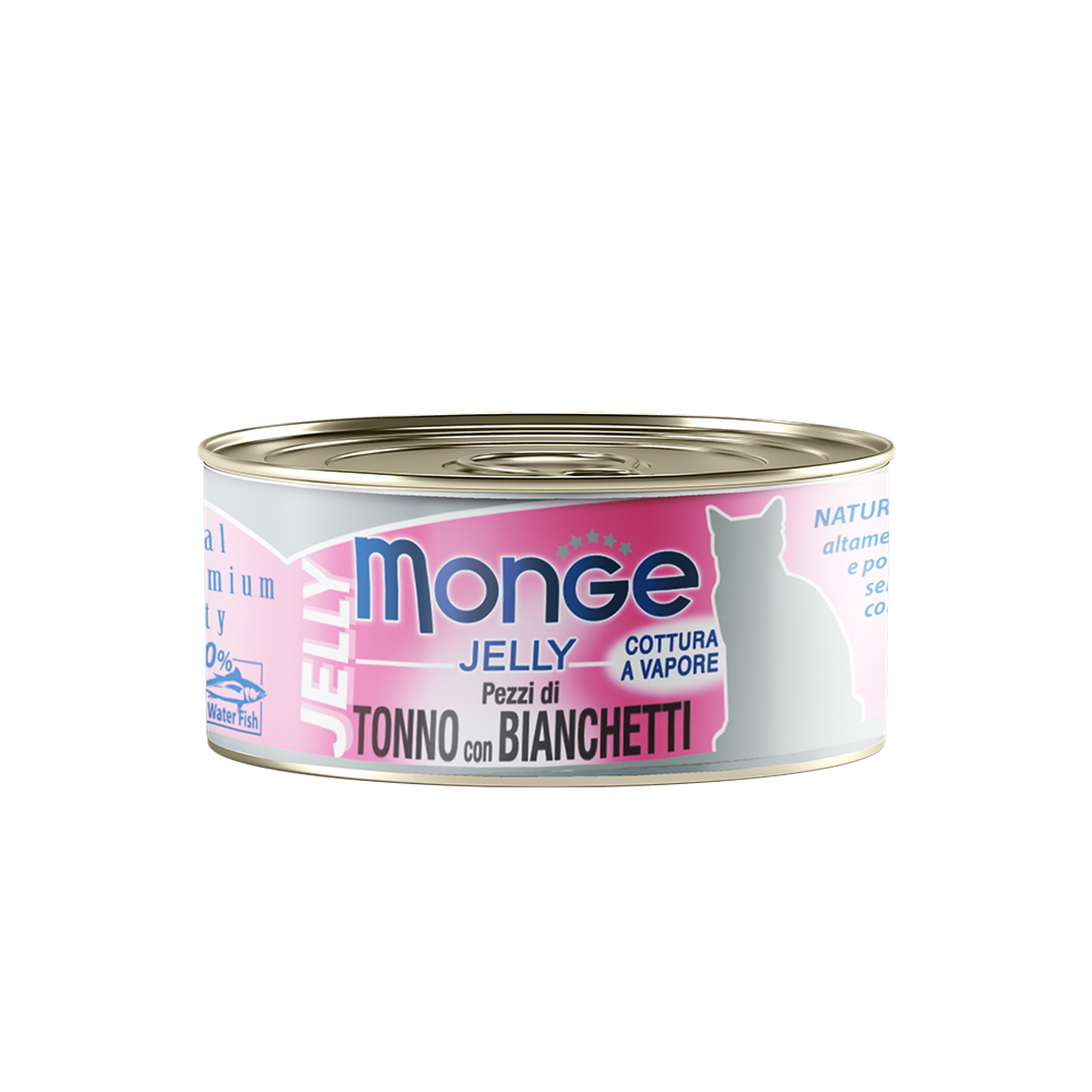 Monge Cat Canned Food - Jelly Yellowfin Tuna With Whitebait (80g).