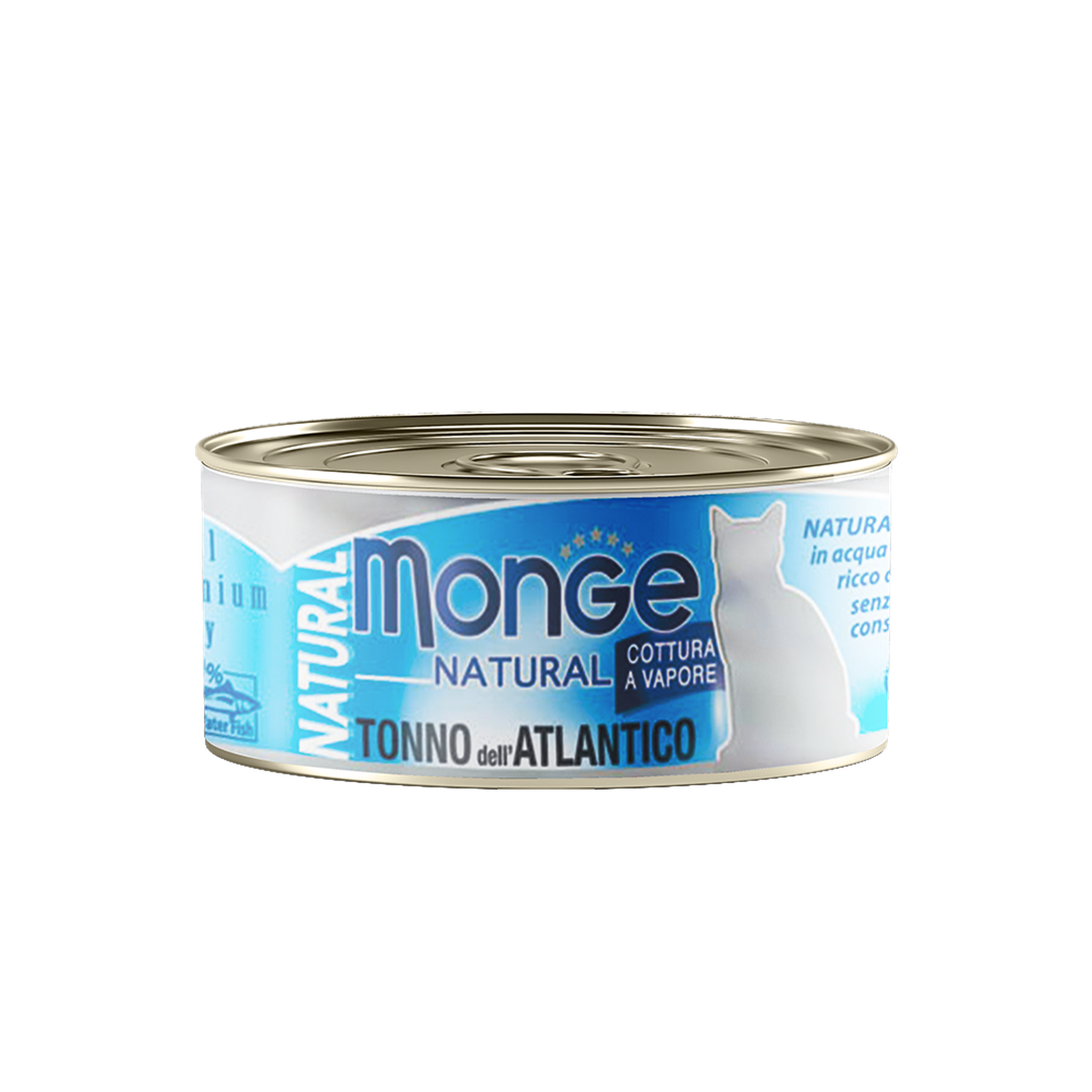 Monge Cat Canned Food - Natural Atlantic Tuna (80g).