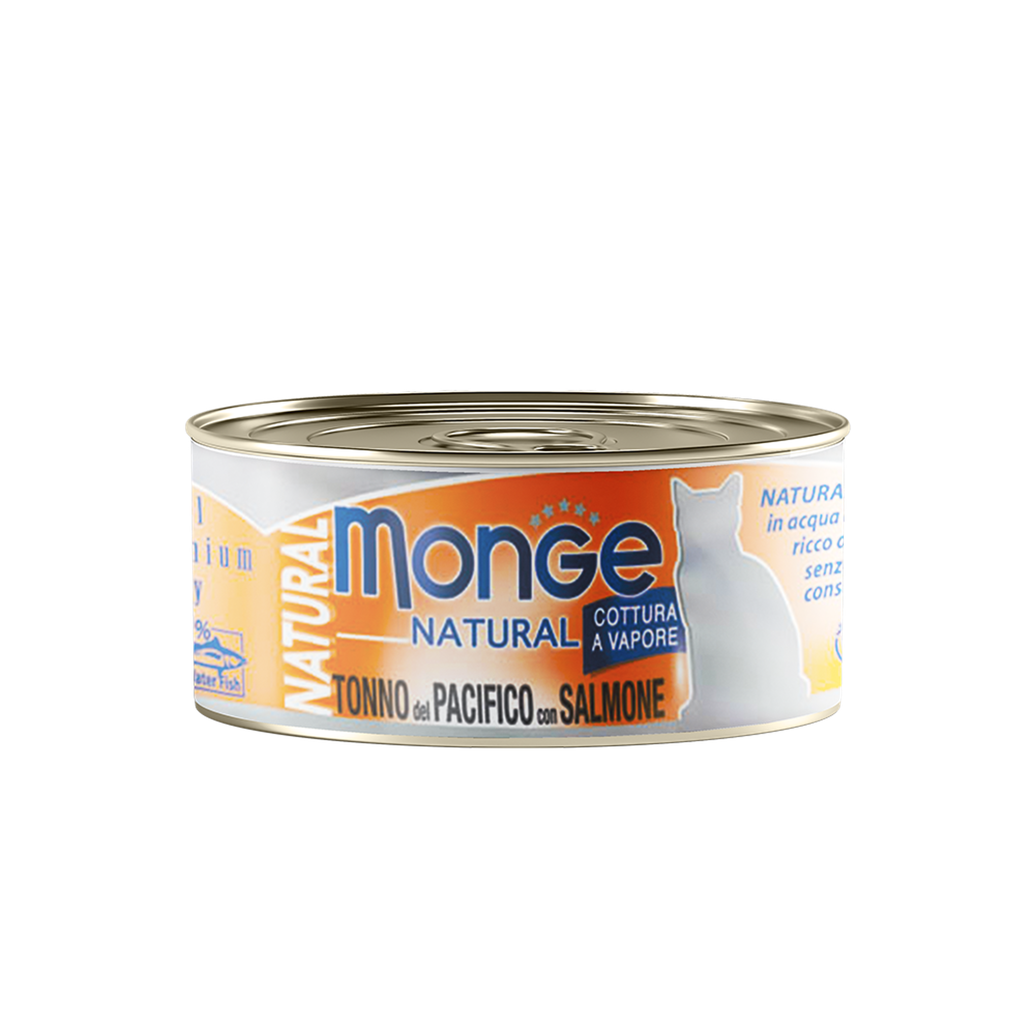 Monge Cat Canned Food - Natural Yellowfin Tuna With Salmon (80g).
