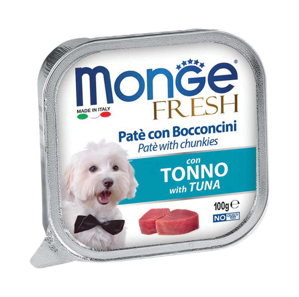 Monge Fresh Pate & Chunkies Wet Dog Food - Tuna (100g)