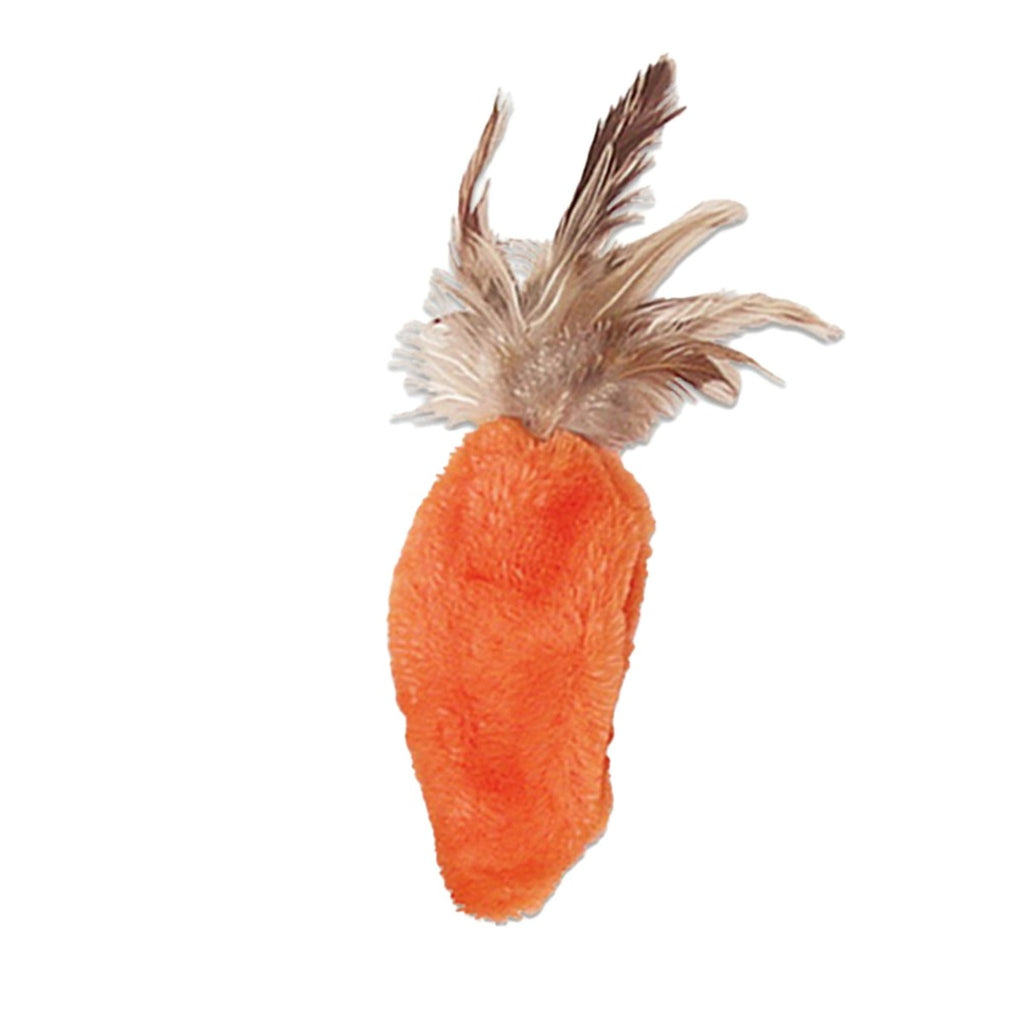 KONG Cat Catnip Toy - Refillable Carrot with Feather Top (1 Size)