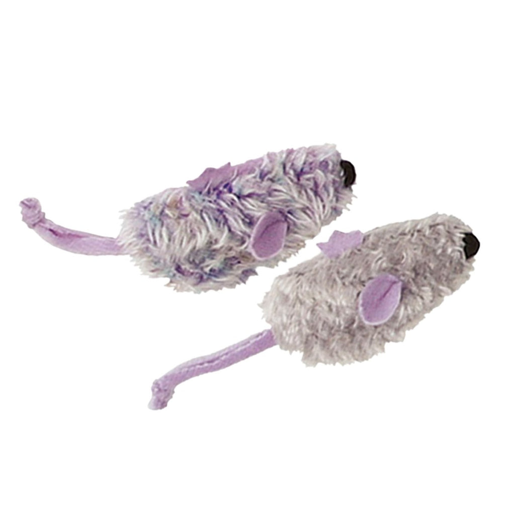 KONG Cat Catnip Toy - Refillables Mouse 2-pk Purple/Frosty Grey (1 Size)