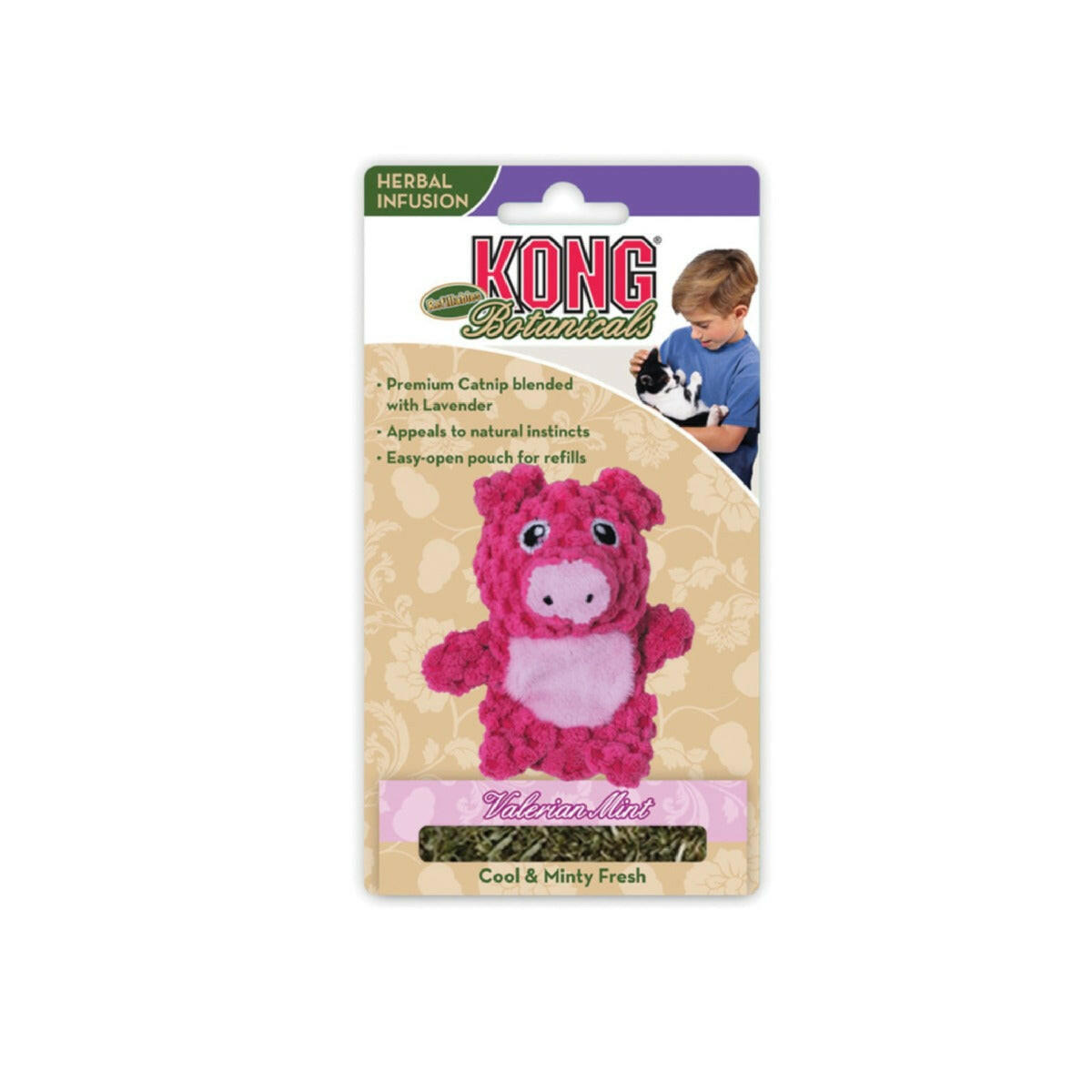 KONG Cat Toy - Botanicals Piglet W Catnip Valerian/Lavender (1 Size).