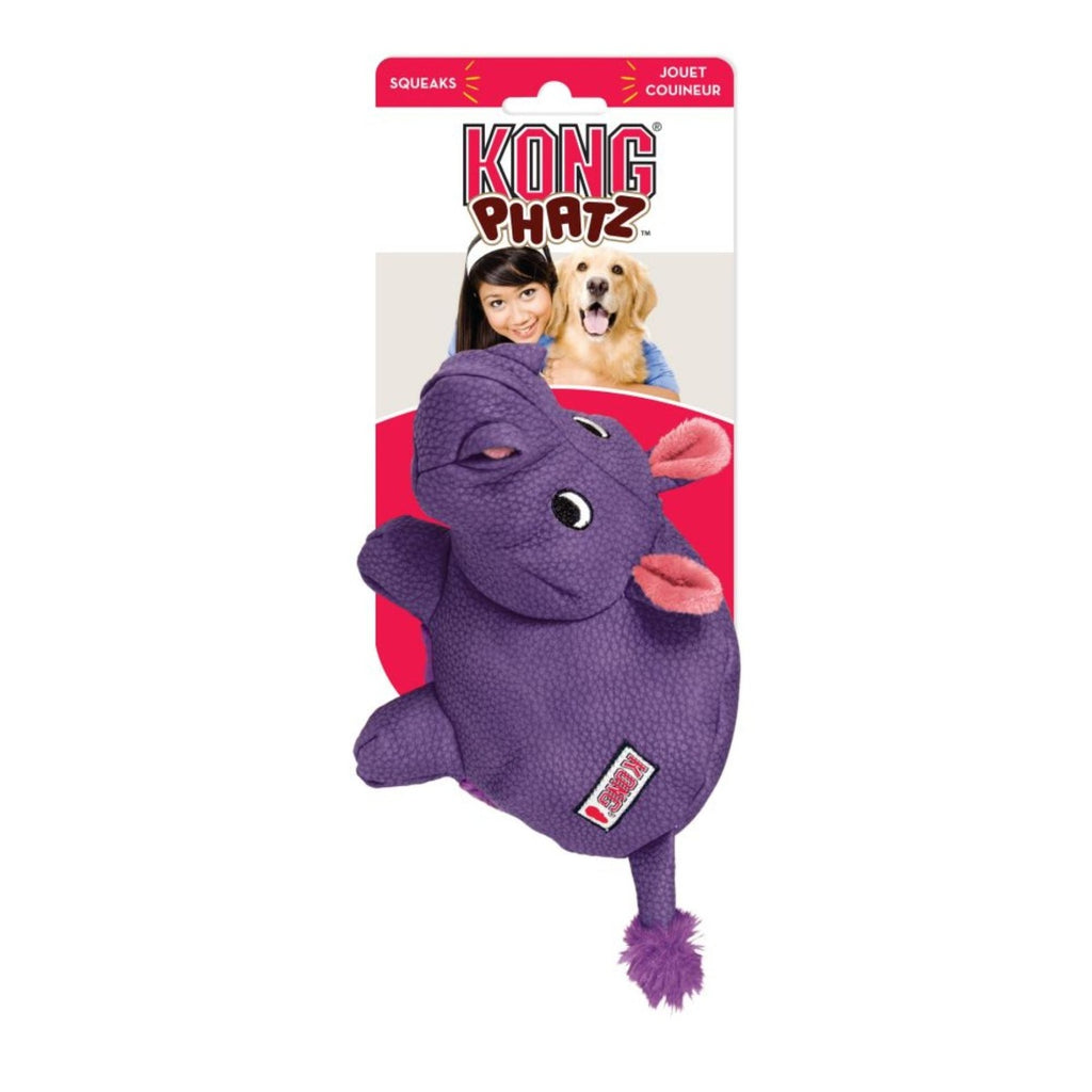 KONG Dog Toy - Phatz Hippo (3 Sizes)