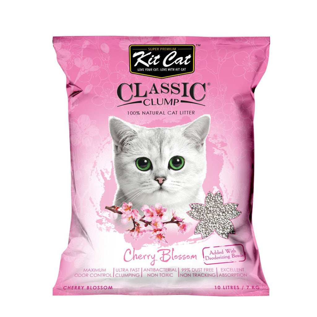 Kit Cat Classic Clump Cat Litter - Cherry Blossom (10L/7kg)