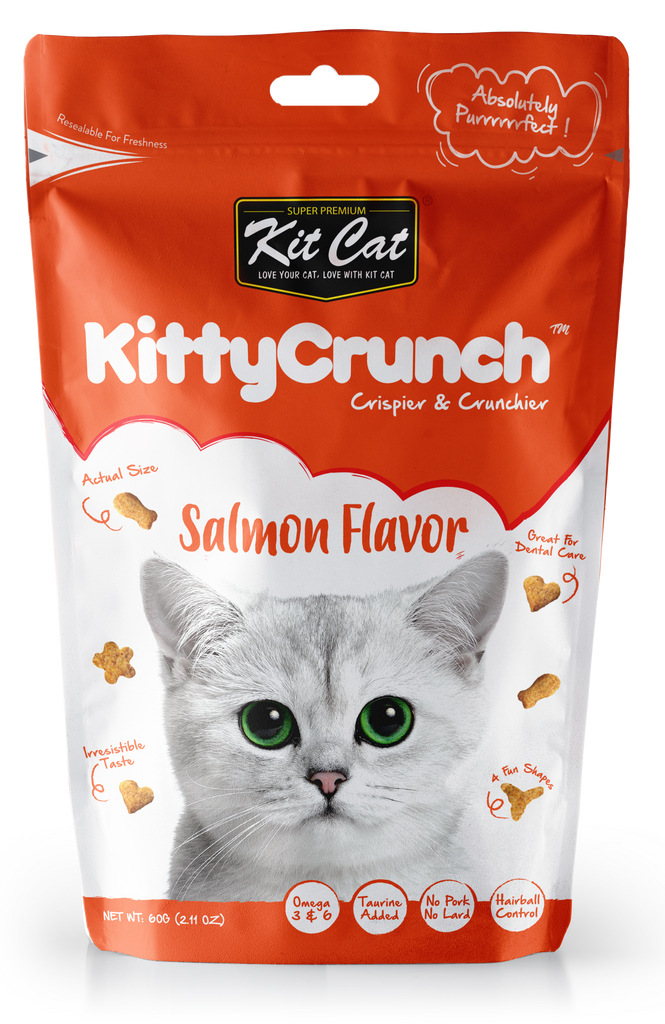 Kit Cat Kitty Crunch Cat Treats - Salmon (60g)