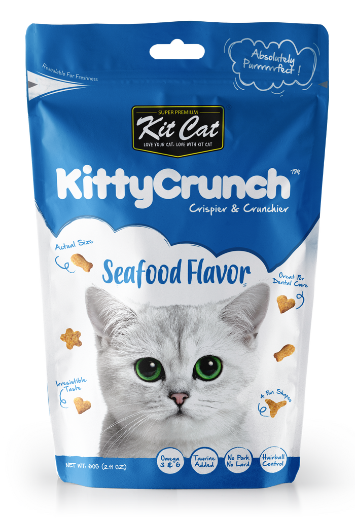 Kit Cat Kitty Crunch Cat Treats - Seafood (60g)