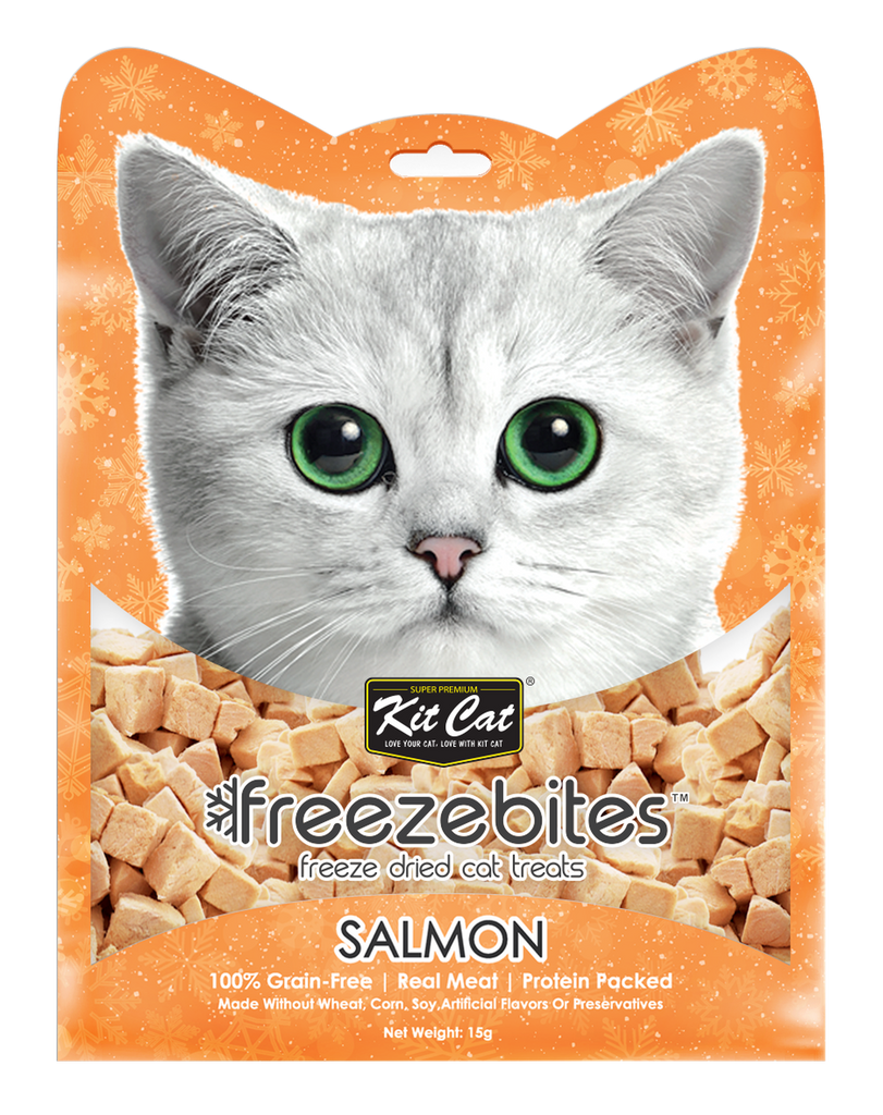 [CTN OF 24] Kit Cat Freeze Bites Cat Treat - Salmon (15g)